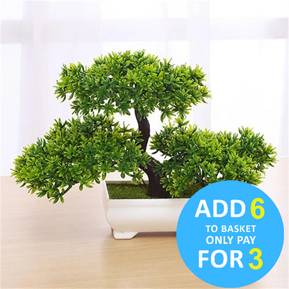 Artificial Plants Mini Bonsai Potted Ornament Home Office Hotel. 6 for 3.