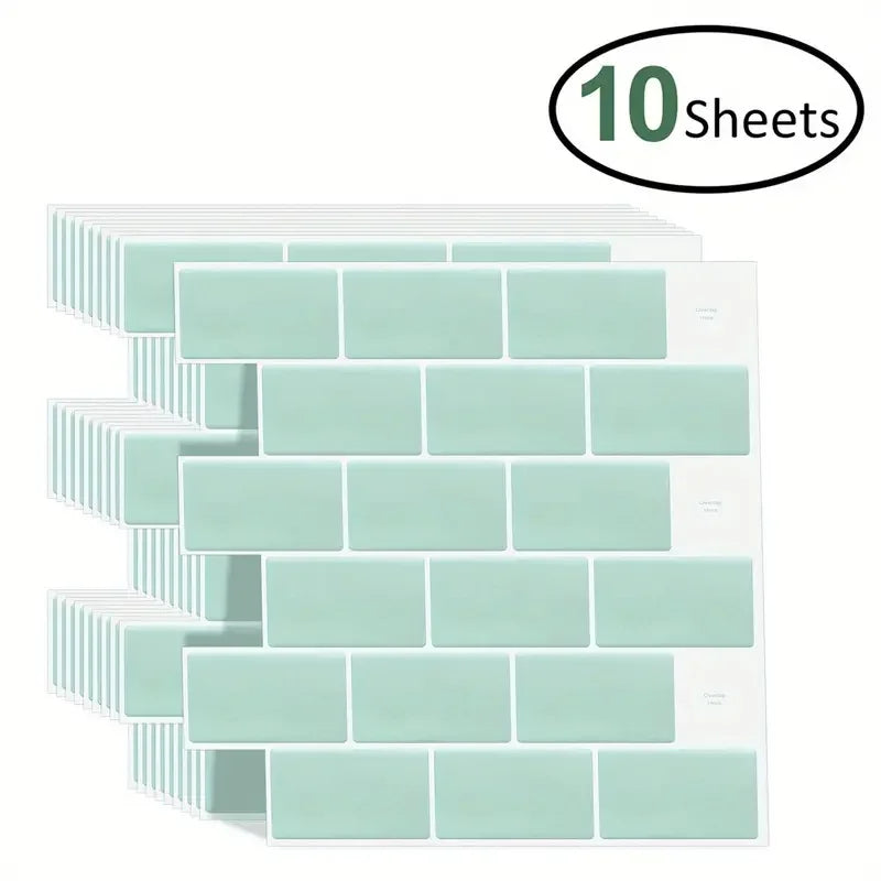 Wall Stickers 3d Brick Waterproof Bathroom Kitchen Backsplash Wall Tiles