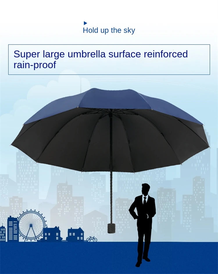 Super Large Folding Umbrella Windproof Folding Family Umbrellas