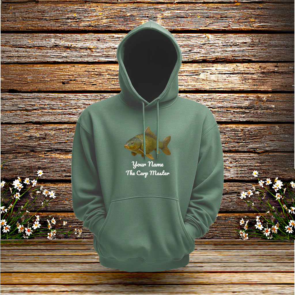 💚 Pullover Hoodie + Carp Master + Your Text