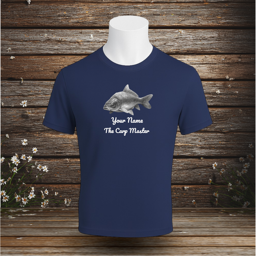 💚 Premium T-Shirt + The Carp Master + Your Text