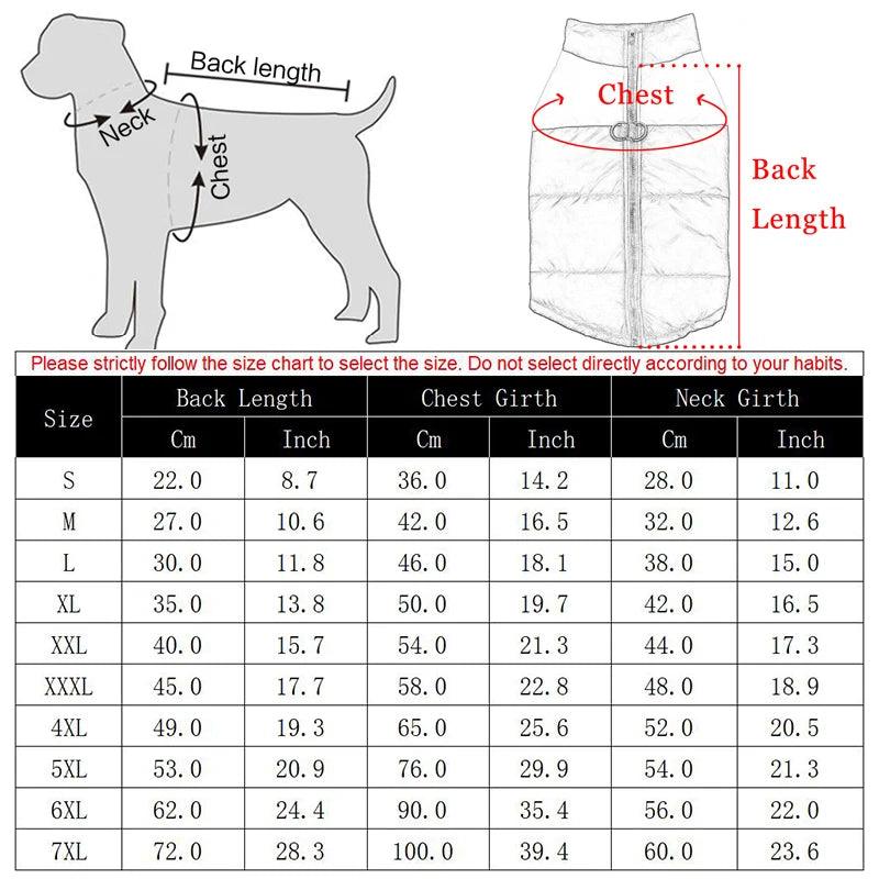 Dog Coat Waterproof Jacket. Winter Warmth.*MEASURE YOUR DOG*