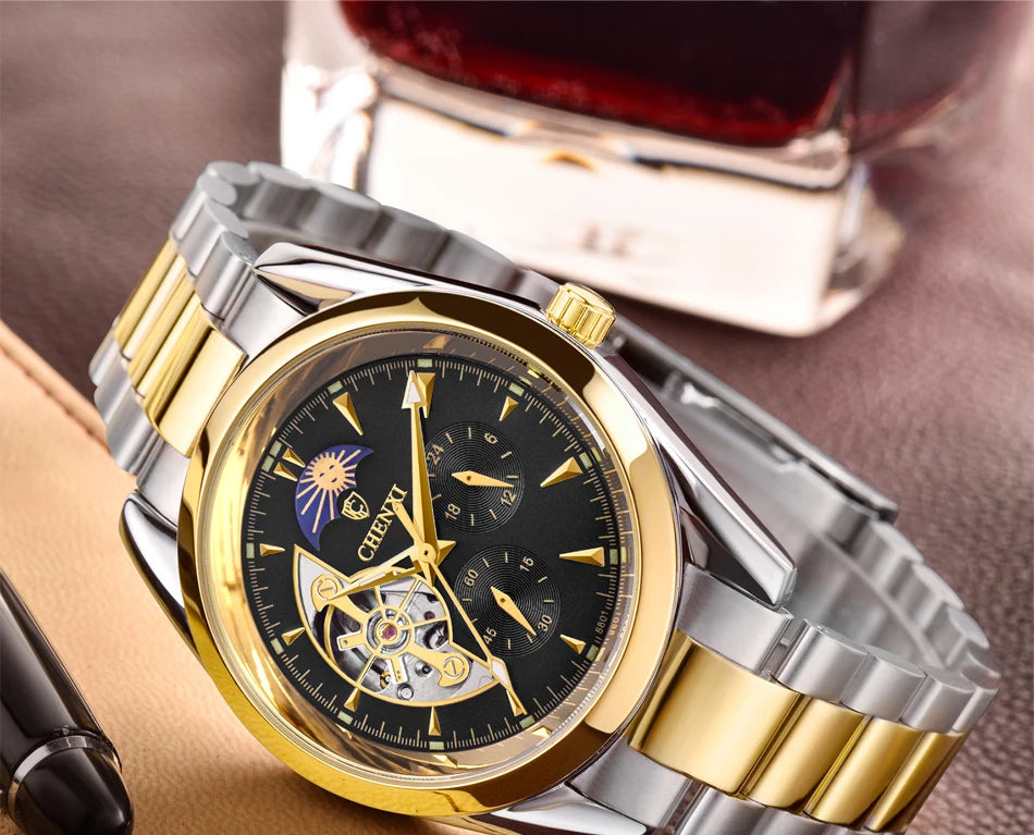 Men's Watch Luxury Tourbillon Design Automatic Wristwatch