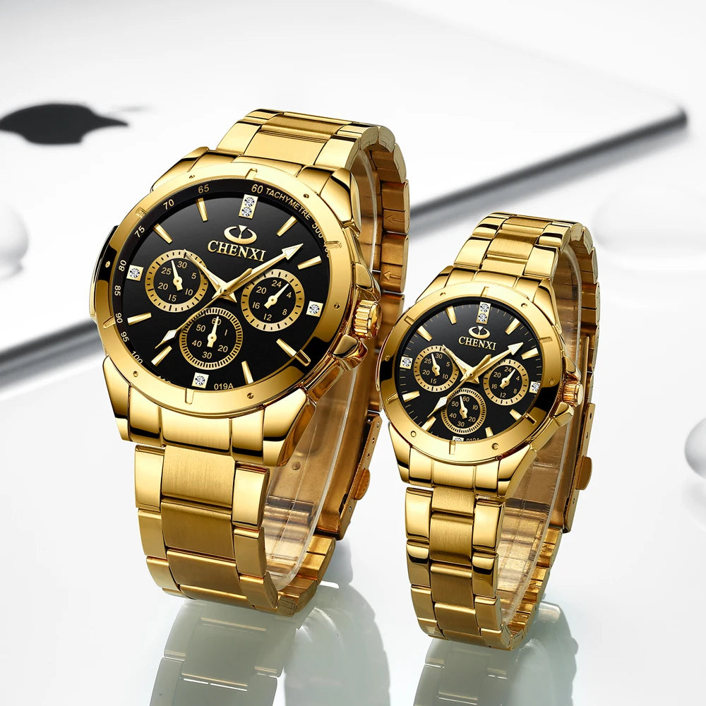 Men's + Women's Quartz Watches Stainless Steel + Waterproof.