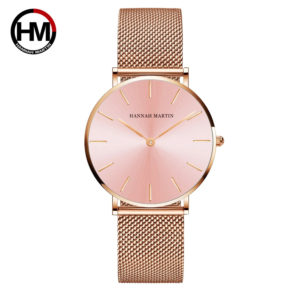 Quartz Ladies Wristwatch Stainless Steel Case and Band by Hannah Martin.