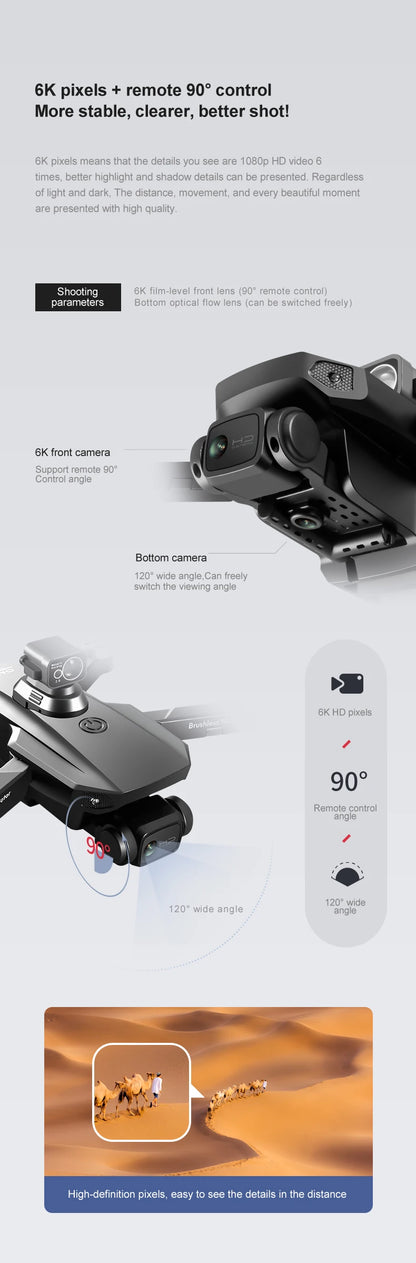 RG101 MAX GPS or PRO Drone 8K Dual HD Camera 5G WIFI FPV  Brushless Motor.