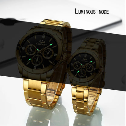 Men's + Women's Quartz Watches Stainless Steel + Waterproof.