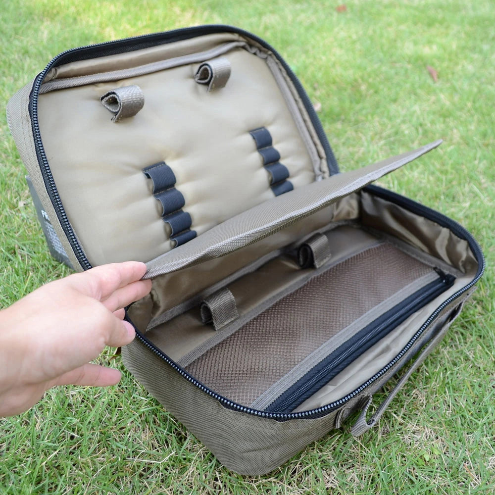 Fishing Buzz Bar Carryall Luggage with Bank Sticks Rod Pod