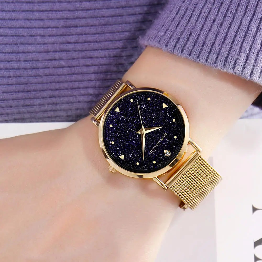 Women' Watches Night Stars Face + Quartz Movement by Hannah Martin