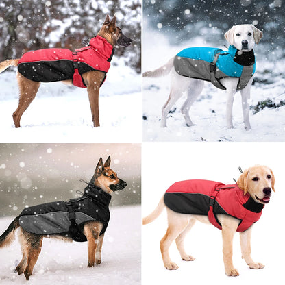 Waterproof Big Dog Coat Reflective Raincoat Medium to Large Dogs