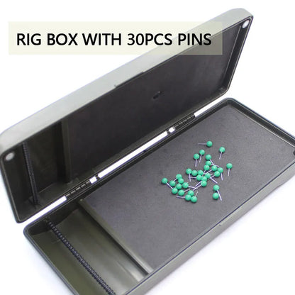 🐟 Carp Fishing Rig Wallet 30 Hook Links Storage Box 🐟