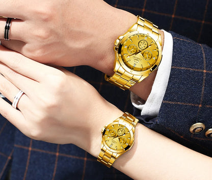 Men's + Women's Quartz Watches Stainless Steel + Waterproof.