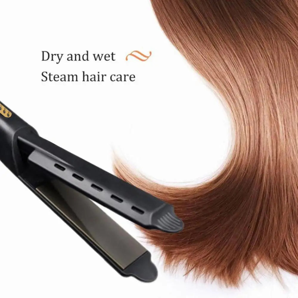 Hair Straighteners Four Temperature Adjustment Ceramic Flat Iron Wide Panel