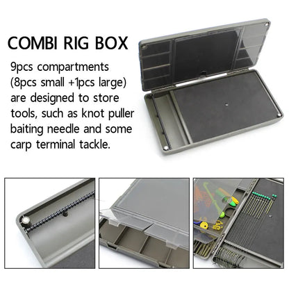 Carp Fishing Tackle Box for Hair Ronnie Zig Rig Lead Clip Kit Storage Case.