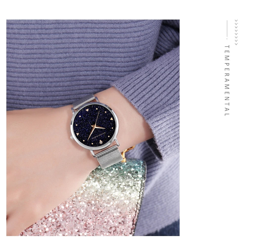 Women' Watches Night Stars Face + Quartz Movement by Hannah Martin