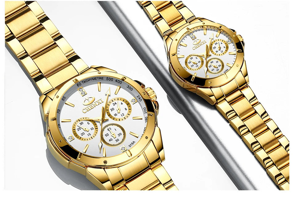 Men's + Women's Quartz Watches Stainless Steel + Waterproof.