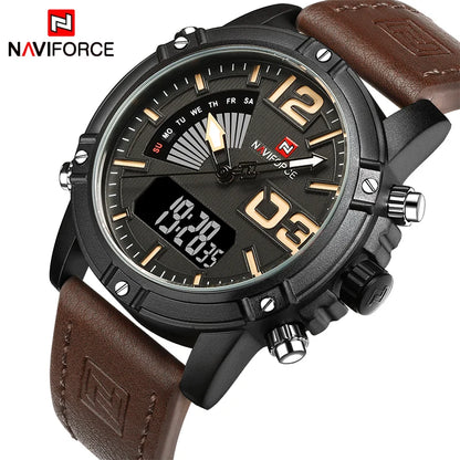 NAVIFORCE Men's Watch Quartz Duel Display Chronograph Watch