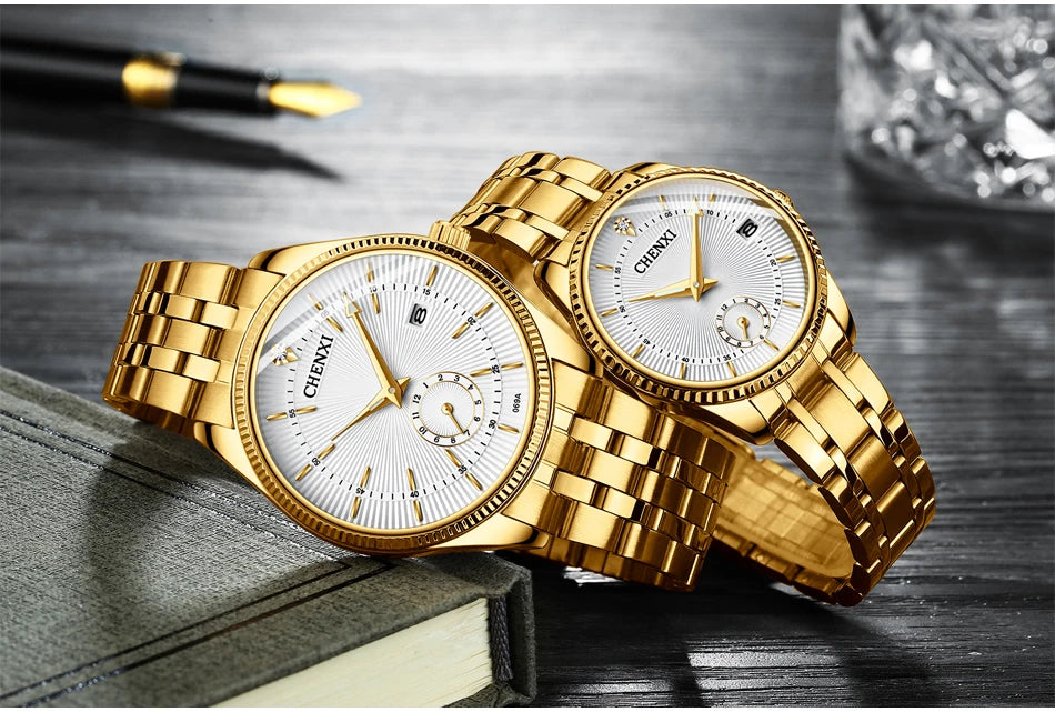 Women + Men's Quartz Movement Wristwatches by CHENXI.