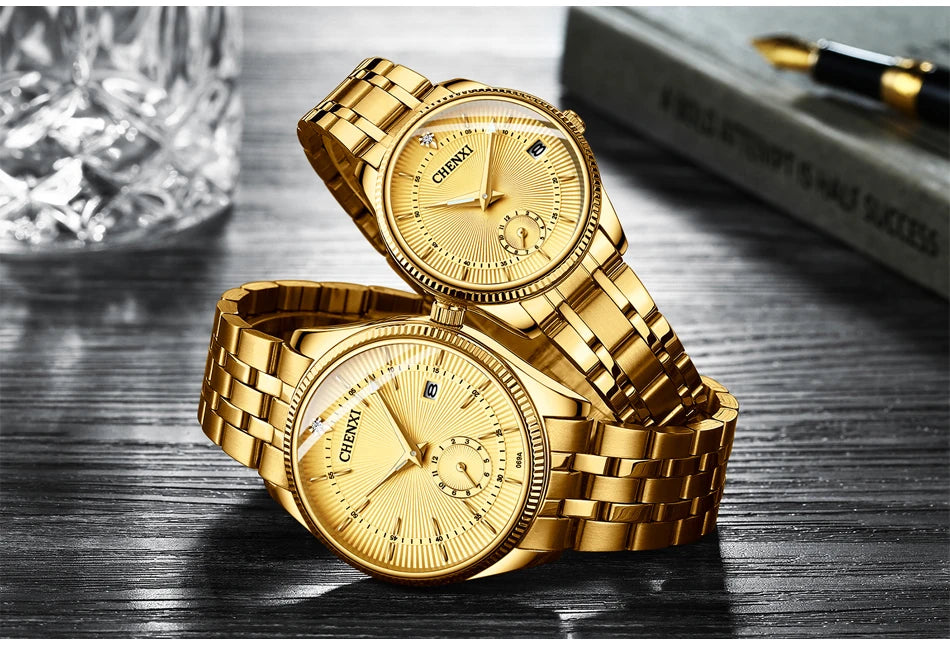 Women + Men's Quartz Movement Wristwatches by CHENXI.