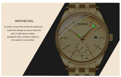 Women + Men's Quartz Movement Wristwatches by CHENXI.