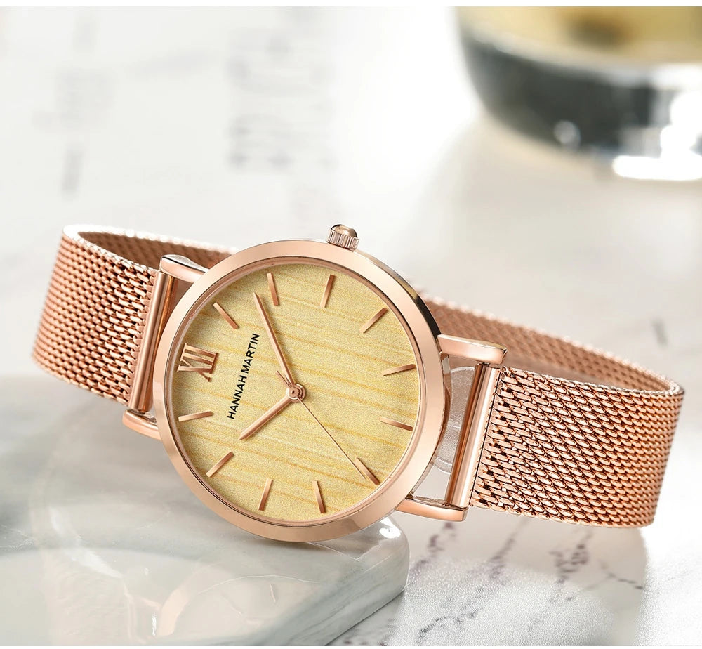 Waterproof Ladies Quartz Movement Wristwatches By Hannah Martin