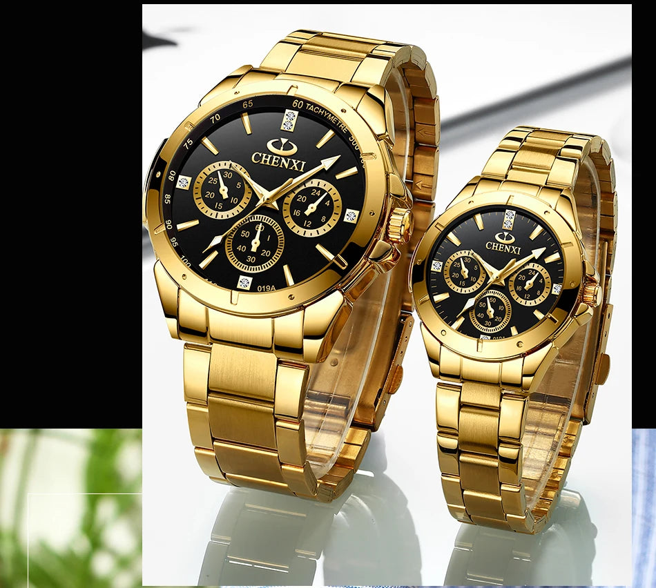 Men's + Women's Quartz Watches Stainless Steel + Waterproof.