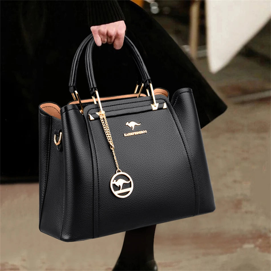 Luxury Handbag Large Capacity 3 Layer Shoulder Bag+