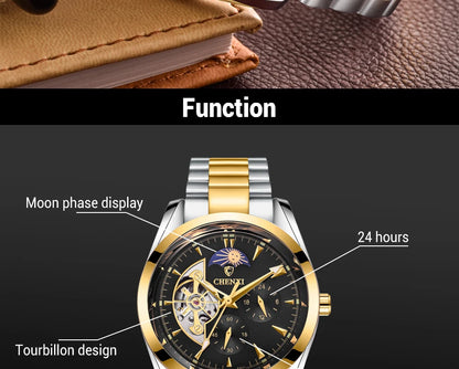 Men's Watch Luxury Tourbillon Design Automatic Wristwatch