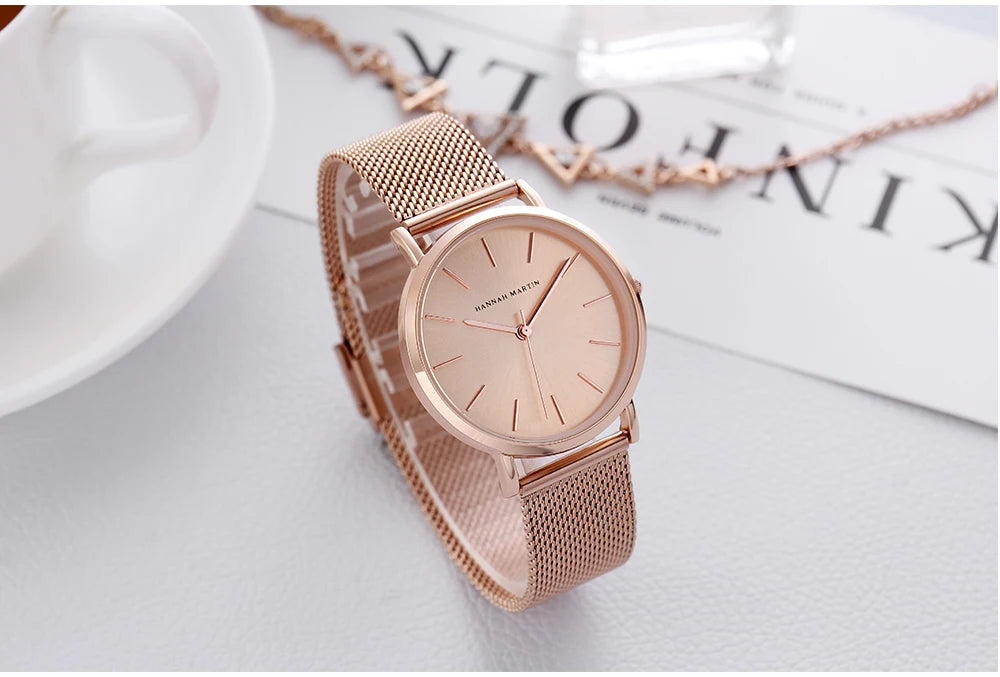 Waterproof Ladies Quartz Movement Wristwatches By Hannah Martin