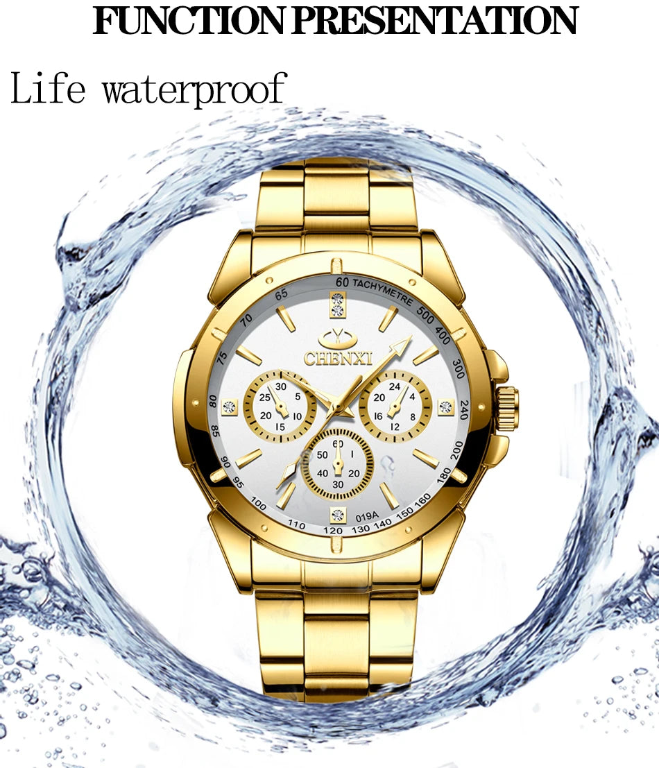 Men's + Women's Quartz Watches Stainless Steel + Waterproof.