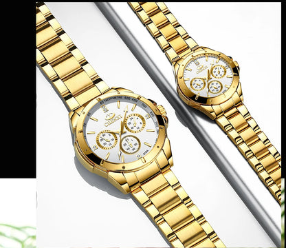 Men's + Women's Quartz Watches Stainless Steel + Waterproof.