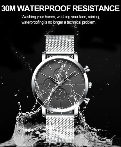 Men's Wristwatch Stainless Steel Waterproof for any Occasion.