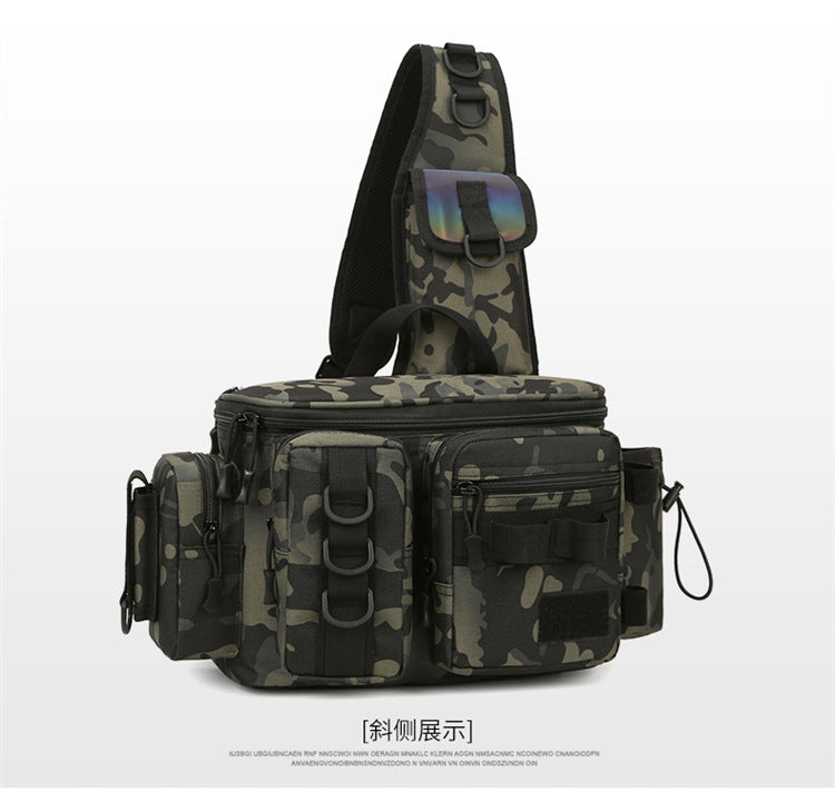 Waterproof Fishing Bag Multifunction Waist Pack 600D Nylon Multi Pocket