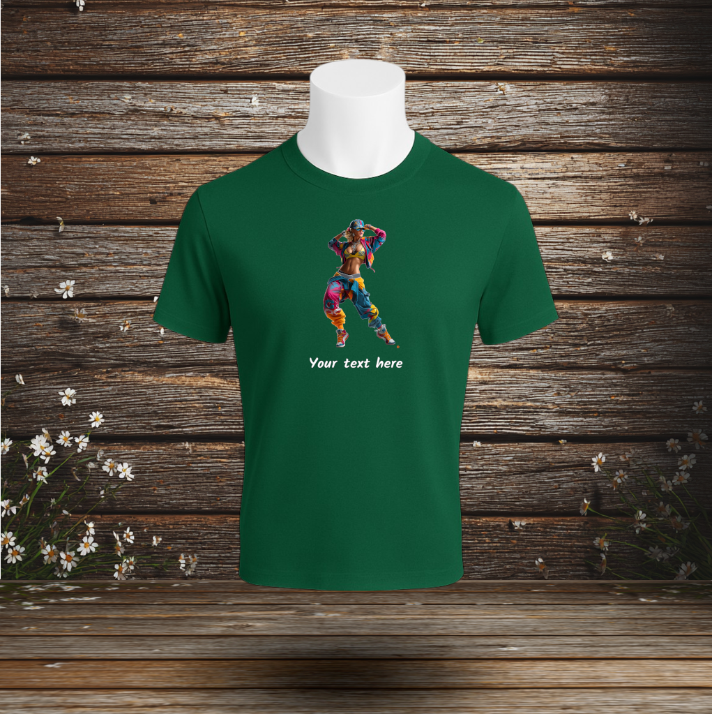 💚 Premium T-Shirt + Your Text (F3)