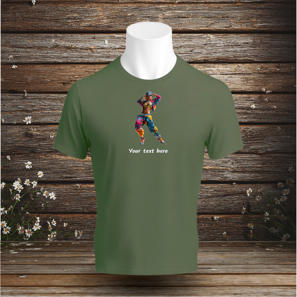 💚 Premium T-Shirt + Your Text (F3)