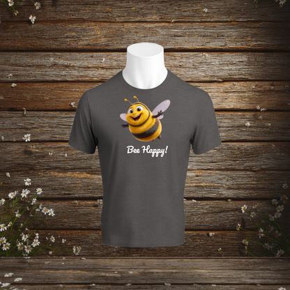Premium T-Shirt + Bee Happy
