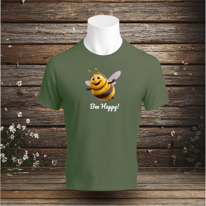 Premium T-Shirt + Bee Happy