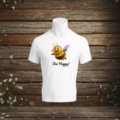 Premium T-Shirt + Bee Happy