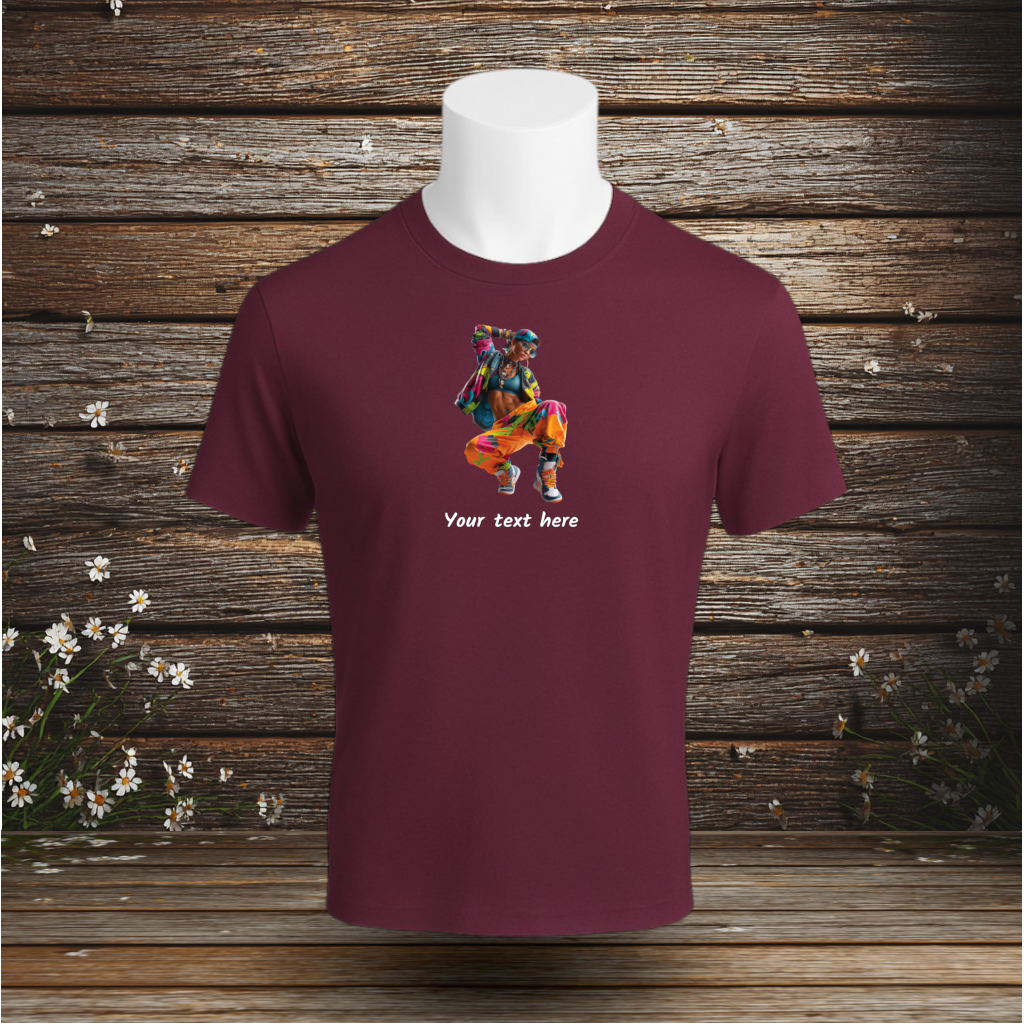 💚 Premium T-shirt + Your Text (F1)