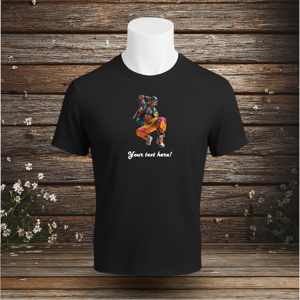 💚 Premium T-shirt + Your Text (F1)