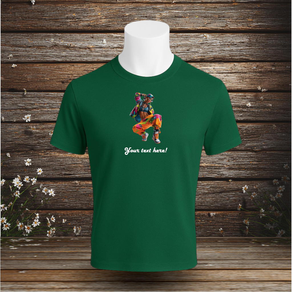 💚 Premium T-shirt + Your Text (F1)