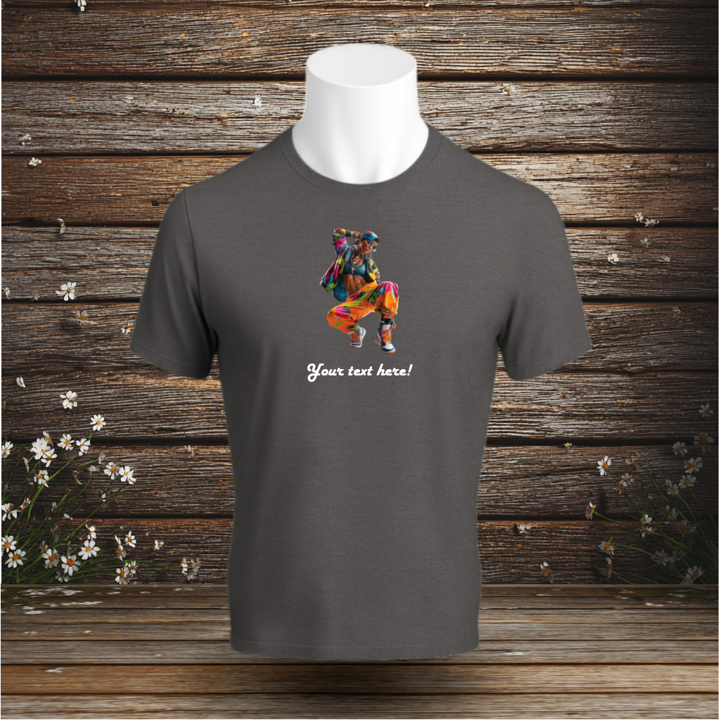 💚 Premium T-shirt + Your Text (F1)