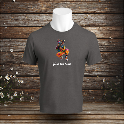 💚 Premium T-shirt + Your Text (F1)