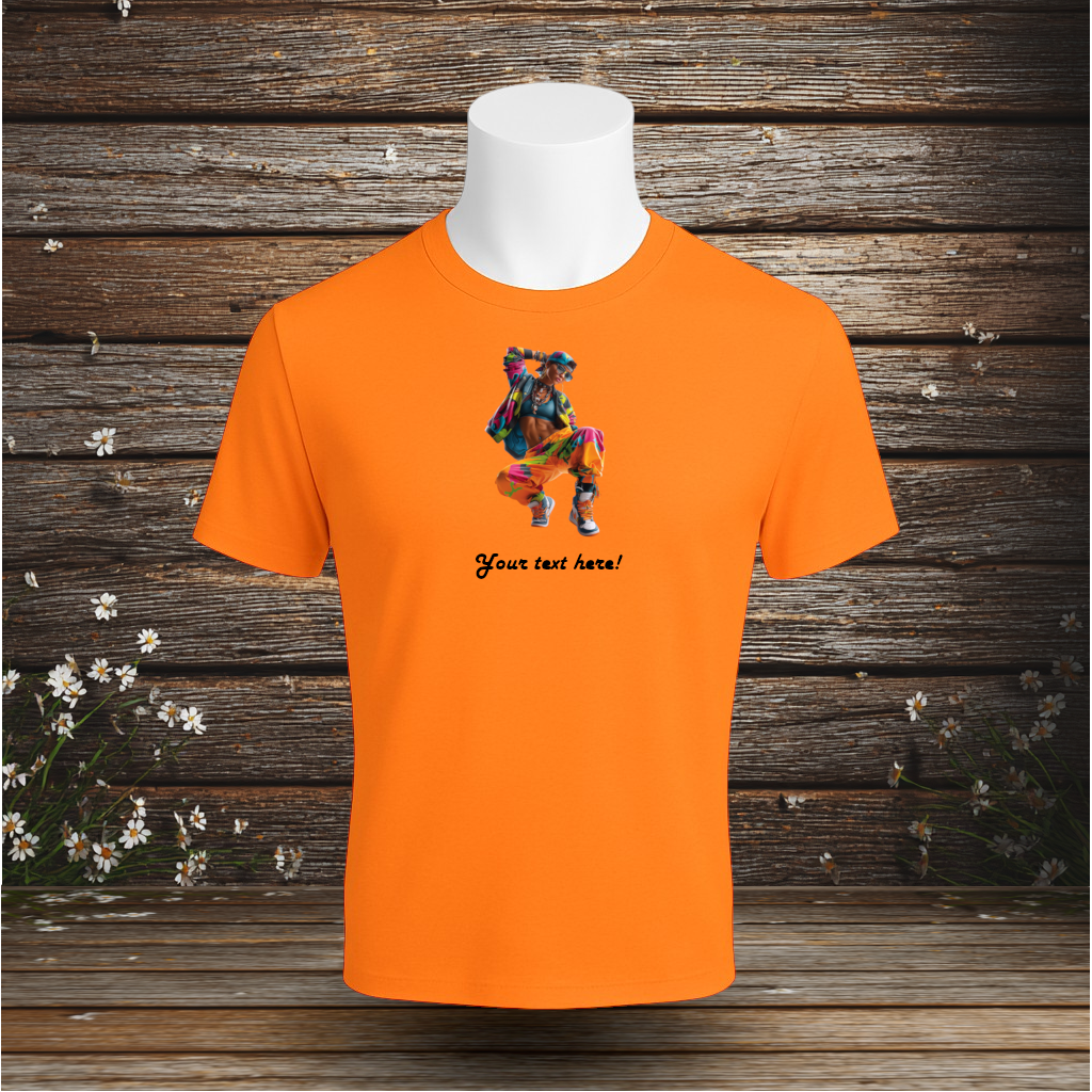 💚 Premium T-shirt + Your Text (F1)