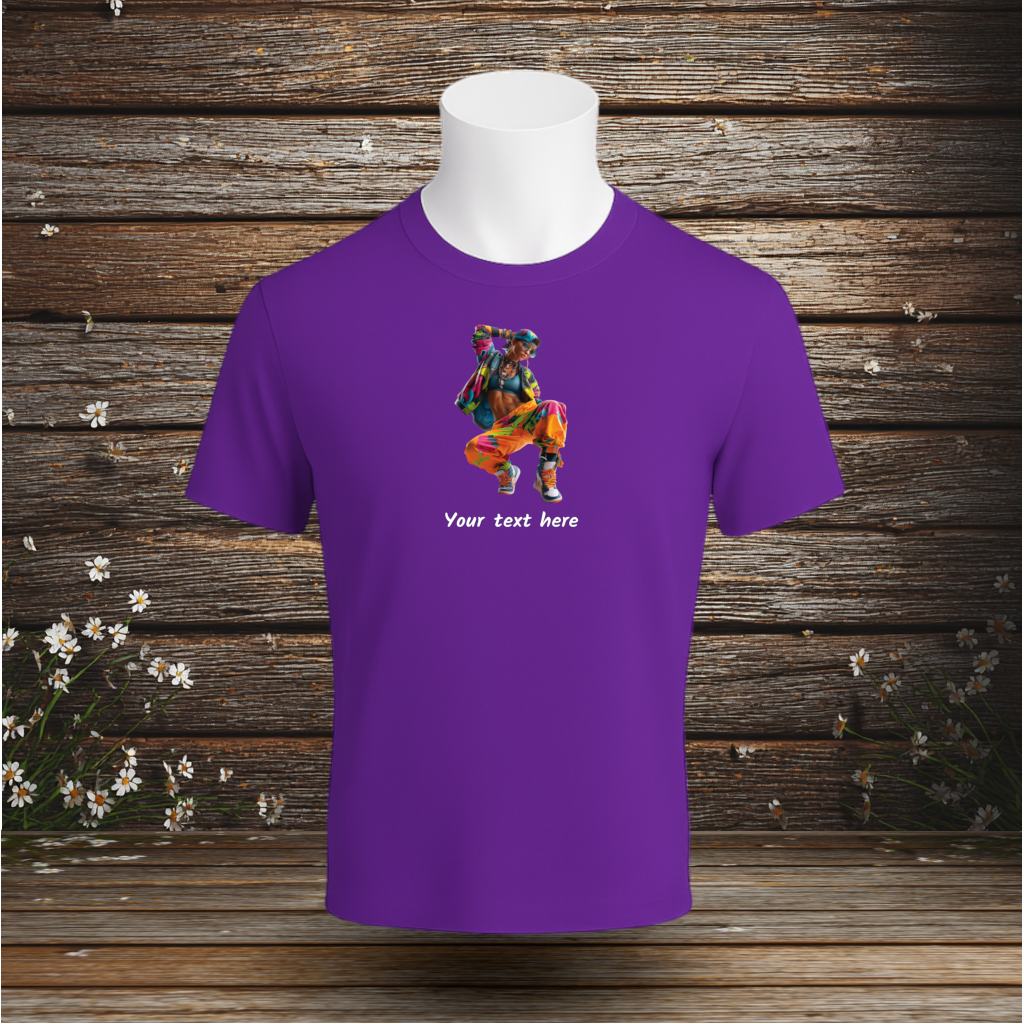 💚 Premium T-shirt + Your Text (F1)