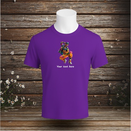 💚 Premium T-shirt + Your Text (F1)