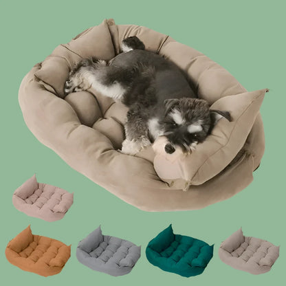 Dog Bed Multi-functional Folding Pet Sofa Bed. Can Be Opened Flat or Enclosed.