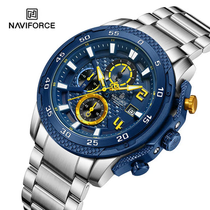 NAVIFORCE Men's Watch Quartz Stainless Steel Date Luminous NF8047S