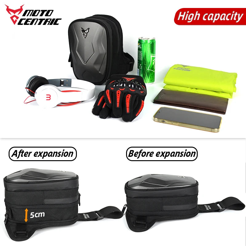 Moto Centric Motorcycle Leg Side Bag EVA Hard Shell Waterproof Bag..