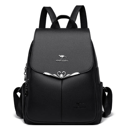 Backpack PU Leather Large Capacity Travel Bag. Great Quality and Style